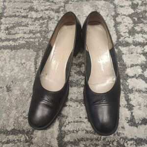 Salvatore Ferragamo black leather Loafers shoes size 8